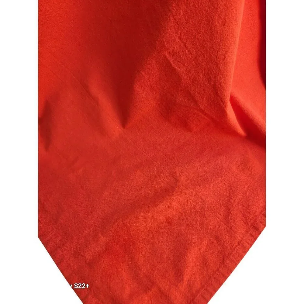 Red Cotton Dish Towel 26x26 Inch Hanging Loop Kitchen Linen Set of 2